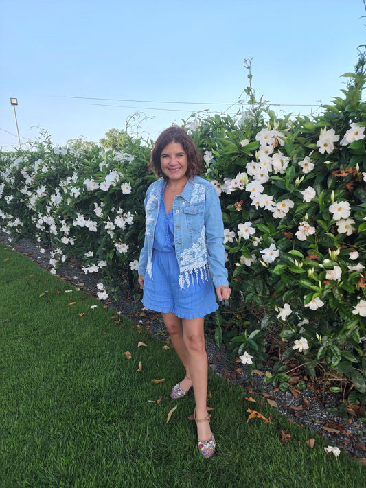 White Floral Jacket